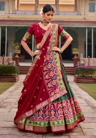 Picture of Elegant Silk Sea Green Lehenga Choli