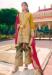 Picture of Shapely Chiffon Khaki Straight Cut Salwar Kameez