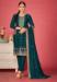 Picture of Chiffon Dark Slate Grey Straight Cut Salwar Kameez