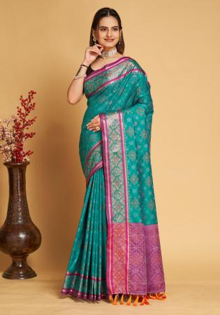 Picture of Beauteous Silk Cornflower Blue Saree