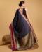 Picture of Excellent Silk Navy Blue Saree