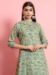 Picture of Rayon Dark Olive Green Readymade Salwar Kameez