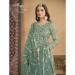 Picture of Net Dark Slate Grey Straight Cut Salwar Kameez