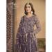 Picture of Good Looking Net Dim Gray Straight Cut Salwar Kameez