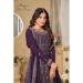 Picture of Georgette Dim Gray Straight Cut Salwar Kameez