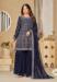 Picture of Georgette Dark Slate Grey Straight Cut Salwar Kameez