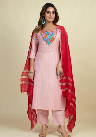 Picture of Fascinating Cotton Pink Readymade Salwar Kameez