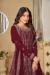 Picture of Bewitching Georgette Maroon Straight Cut Salwar Kameez