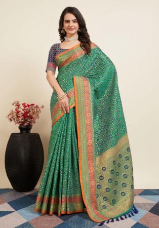 Picture of Resplendent Silk Cadet Blue Saree