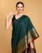 Picture of Fine Silk Sea Green Saree