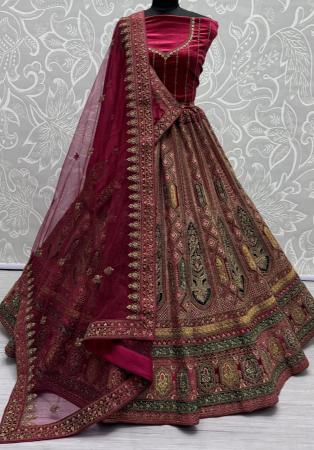 Picture of Elegant Net Deep Pink Lehenga Choli