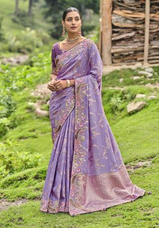 Picture of Alluring Silk Light Slate Grey Saree