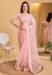 Picture of Fine Net Light Pink Saree