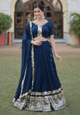 Picture of Marvelous Georgette Midnight Blue Lehenga Choli