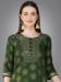 Picture of Cotton Dark Olive Green Readymade Salwar Kameez