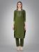 Picture of Cotton Dark Olive Green Readymade Salwar Kameez