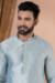 Picture of Radiant Silk Light Slate Grey Kurtas