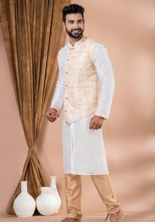 Picture of Nice Silk White Kurtas