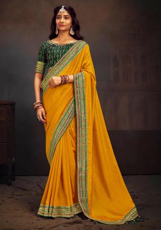 Picture of Radiant Georgette Dark Orange Saree