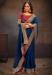 Picture of Pretty Georgette Navy Blue Saree