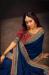 Picture of Pretty Georgette Navy Blue Saree