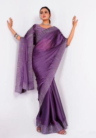 Picture of Shapely Silk Purple Saree