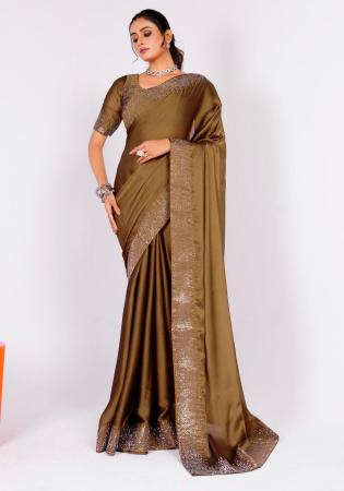 Picture of Admirable Silk Saddle Brown Saree