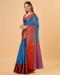 Picture of Statuesque Silk Steel Blue Saree