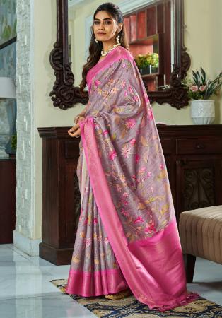 Picture of Gorgeous Silk Plum Saree