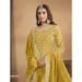 Picture of Chiffon Golden Rod Straight Cut Salwar Kameez