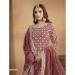 Picture of Chiffon Indian Red Straight Cut Salwar Kameez