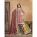 Picture of Chiffon Indian Red Straight Cut Salwar Kameez