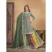 Picture of Chiffon Dark Slate Grey Straight Cut Salwar Kameez