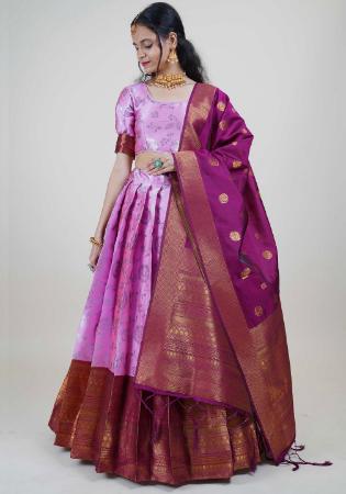 Picture of Statuesque Silk Thistle Lehenga Choli