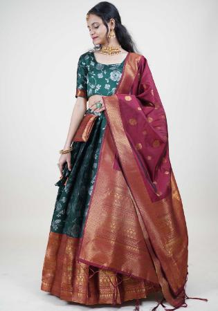 Picture of Beauteous Silk Sea Green Lehenga Choli