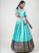 Picture of Excellent Silk Pale Turquoise Lehenga Choli