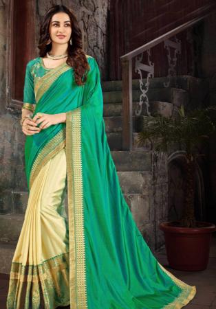 Picture of Classy Georgette & Silk Light Sea Green Saree