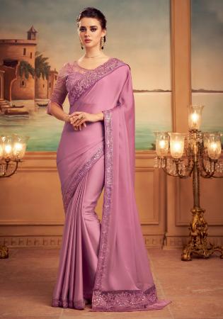 Picture of Elegant Georgette & Net & Silk Burly Wood Saree