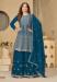 Picture of Chiffon Midnight Blue Straight Cut Salwar Kameez