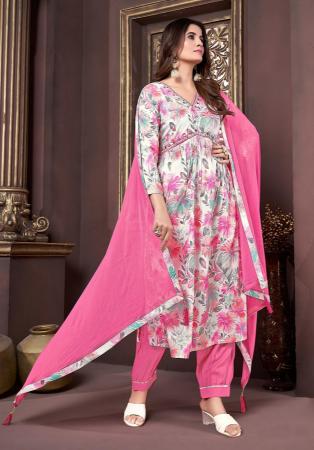 Picture of Beautiful Rayon Light Coral Readymade Salwar Kameez