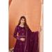 Picture of Beautiful Silk Maroon Anarkali Salwar Kameez