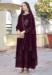 Picture of Georgette Saddle Brown Anarkali Salwar Kameez