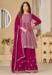 Picture of Chiffon Medium Violet Red Straight Cut Salwar Kameez