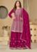 Picture of Chiffon Medium Violet Red Straight Cut Salwar Kameez