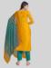 Picture of Silk Dark Golden Rod Straight Cut Salwar Kameez