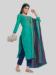 Picture of Beauteous Silk Dark Cyan Straight Cut Salwar Kameez