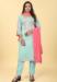 Picture of Ideal Silk Powder Blue Straight Cut Salwar Kameez