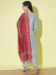 Picture of Cotton & Silk Light Slate Grey Readymade Salwar Kameez