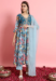 Picture of Georgette Light Steel Blue Readymade Salwar Kameez