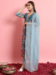 Picture of Georgette Light Steel Blue Readymade Salwar Kameez